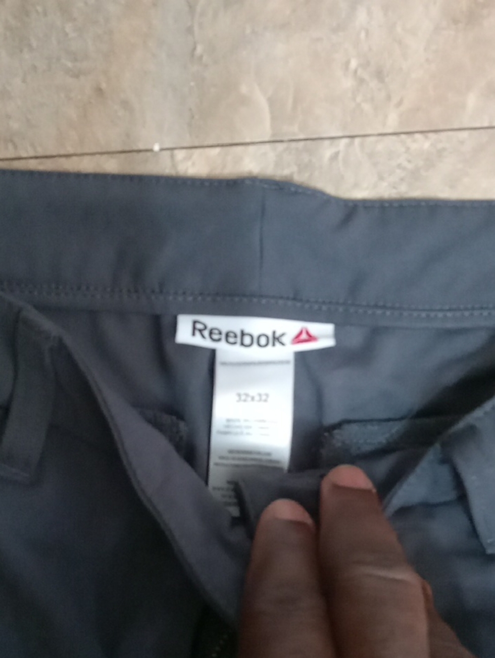 Reebok Men's Dark Gray Golf Pants with Logo Bundle